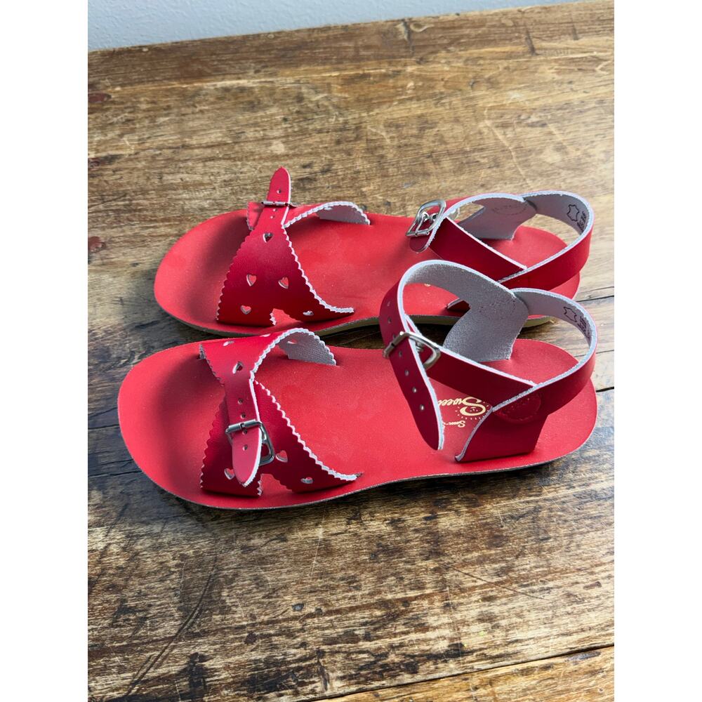 Sun-San Sweetheart Red Sandals Girl's size 3 New - Picture 4 of 7